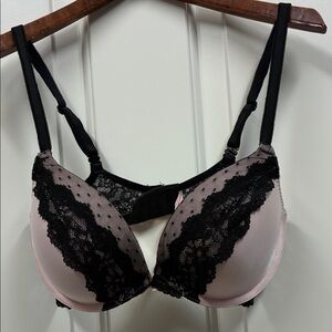 Victoria's Secret Black Lace and Pink Bra